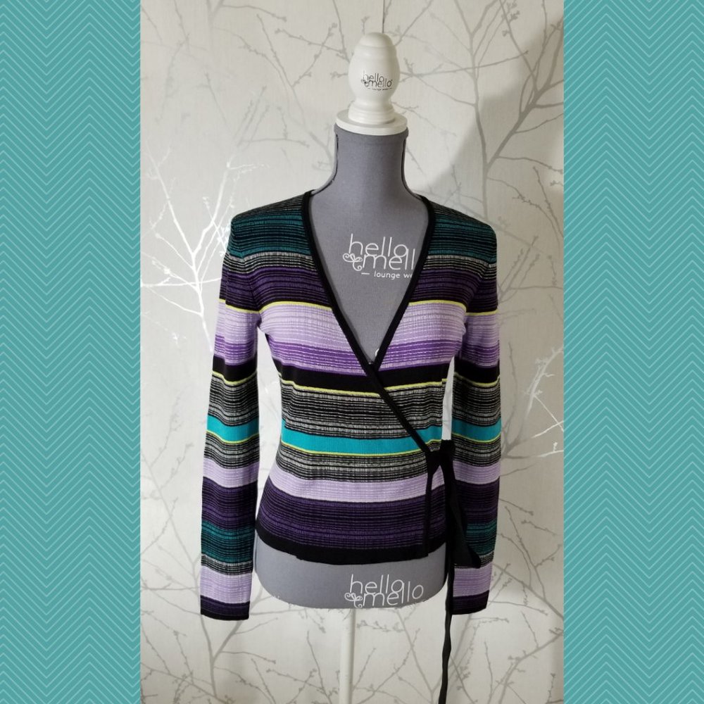 Diane Von Furstenberg Silk Blend Wrap Cardigan